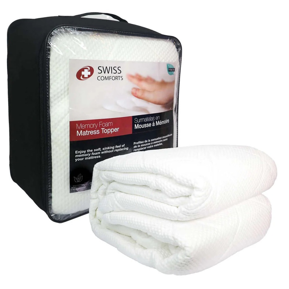 Swiss Comforts Embossed Tencel Memory Foam Mattress Protector